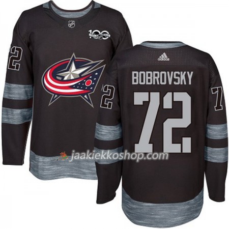 Miehille NHL Blue Jackets Pelipaita Sergei Bobrovsky 72 1917-2017 100th Anniversary Adidas Musta Authentic Miehille NHL Blue Jackets Pelipaita Sergei Bobrovsky 72 1917-2017 100th Anniversary Adidas Musta Authentic